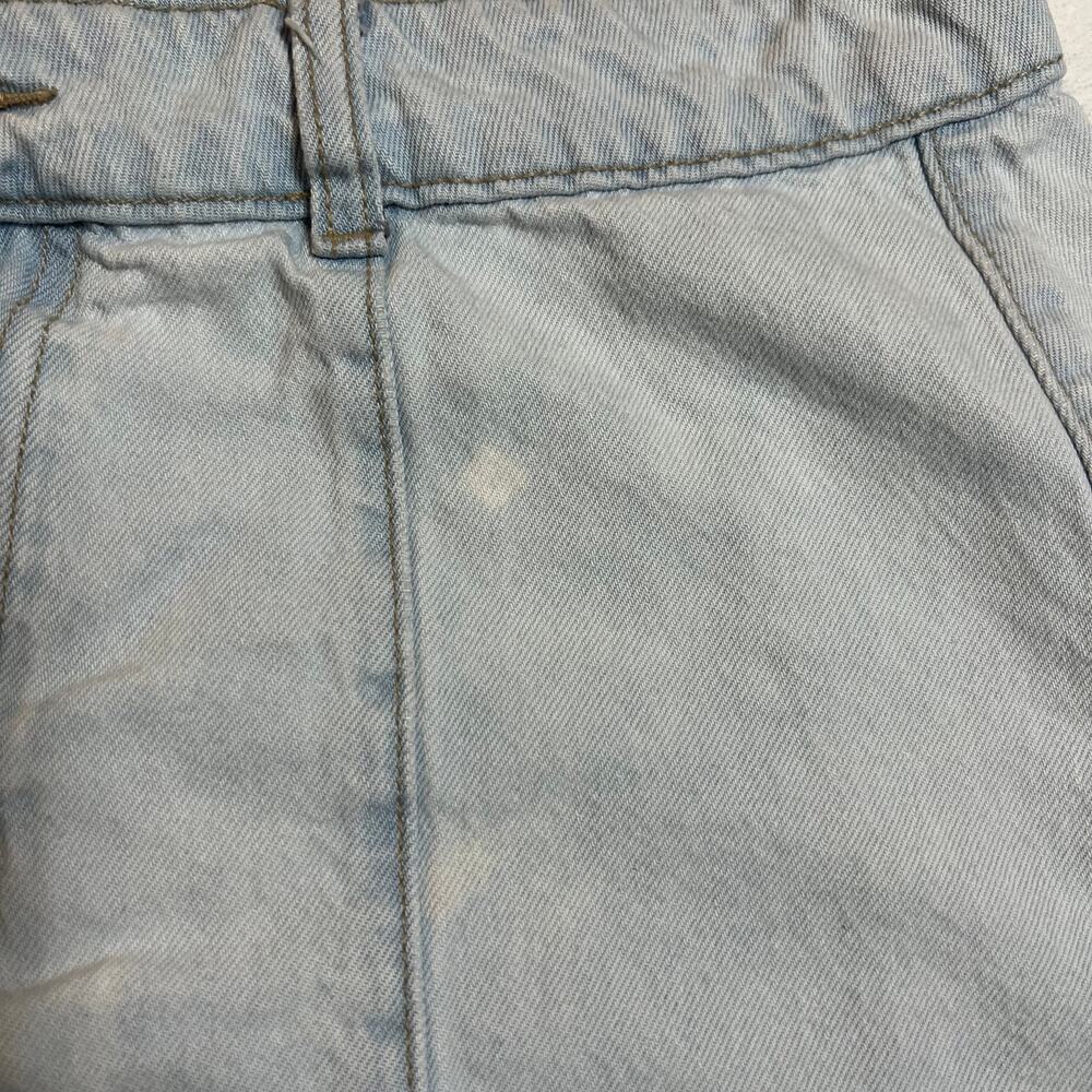 Zara Denim Mini Skirt w/ Raw Hem Size M Casual Festival Y2K Summer Cotton 90s - Picture 9 of 10